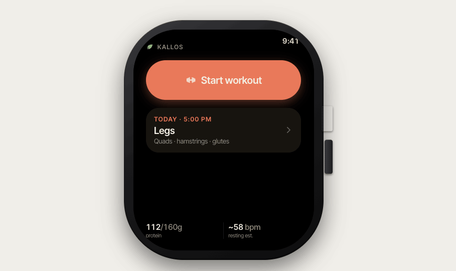 Metrigram training companion on Apple Watch